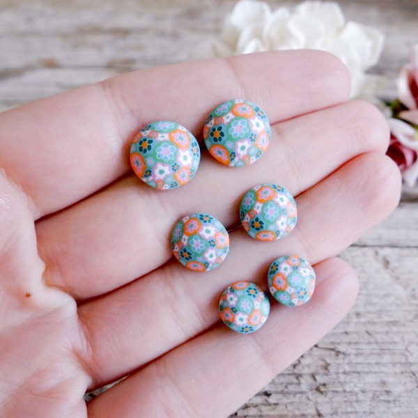 Rožasti pisani uhani za ušesa brez lukenj