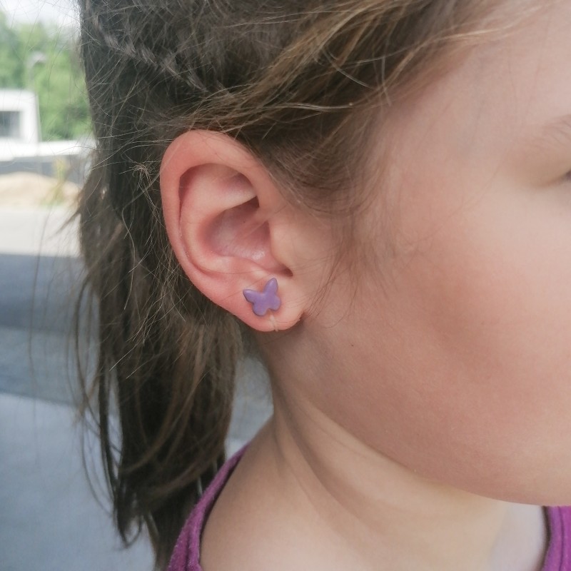 Otroški uhani metuljčki v 6 barvah