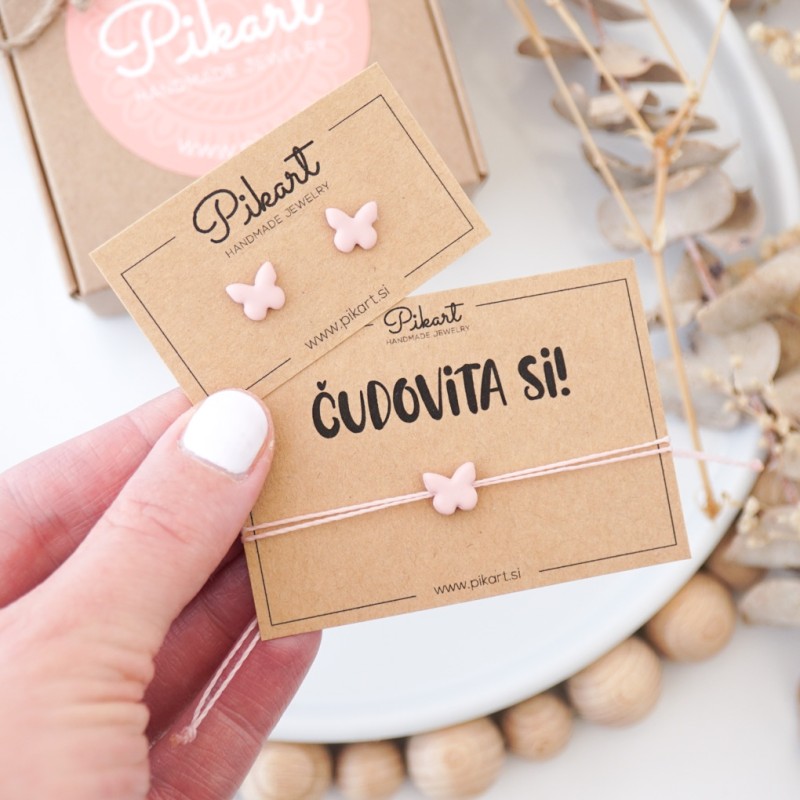 Otroški uhani metuljčki v 6 barvah