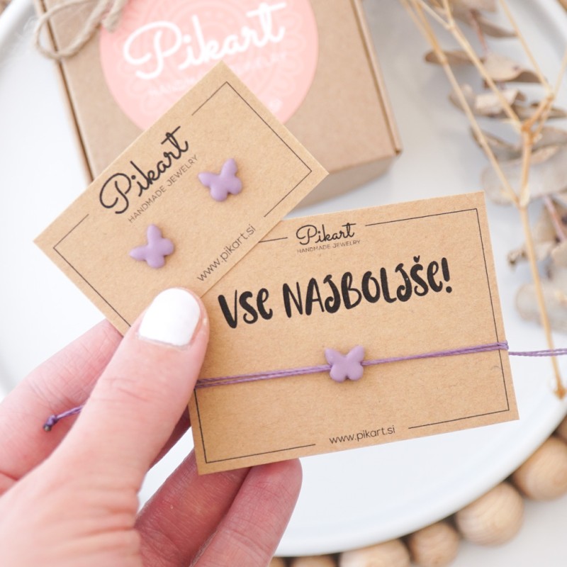 Otroški uhani metuljčki v 6 barvah