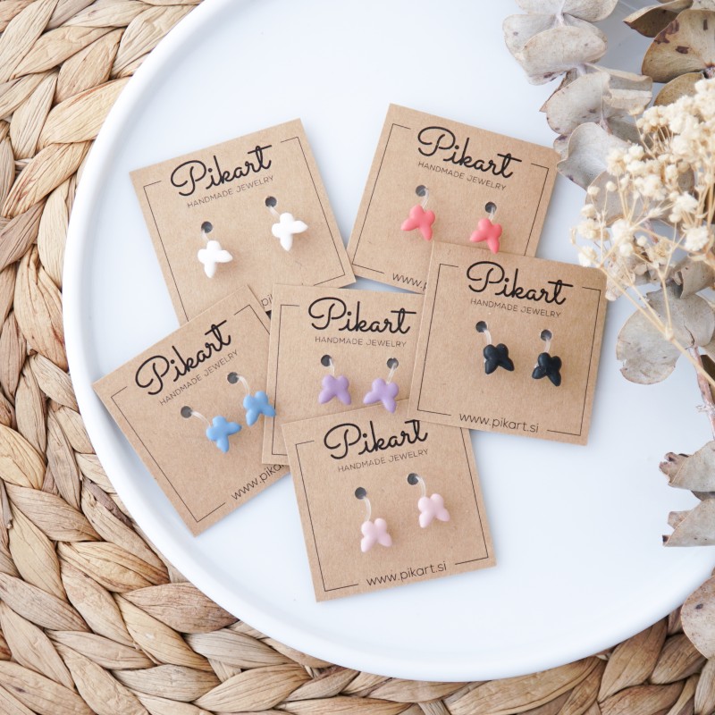 Otroški uhani metuljčki v 6 barvah