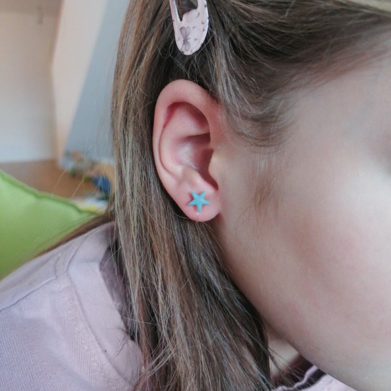 Otroški uhani zvezdice – za preluknjana in nepreluknjana ušesa