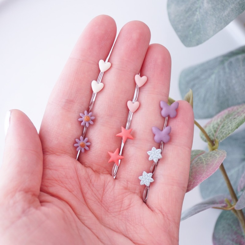 Ročno izdelani uhani snežinke