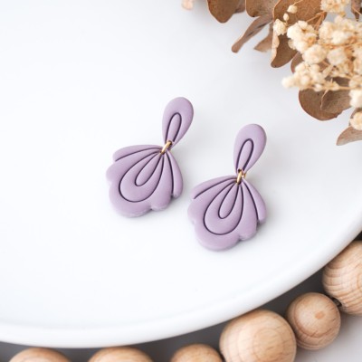 Viseči uhani školjka – ročno izdelani uhani