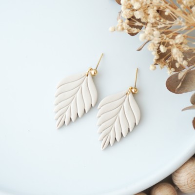 Viseči uhani list - ročno izdelani uhani