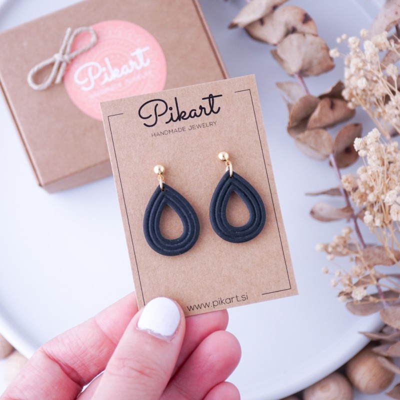 Viseči uhani kapljica - ročno izdelani unikatni uhani