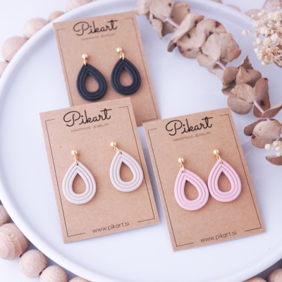 Viseči uhani kapljica - ročno izdelani unikatni uhani