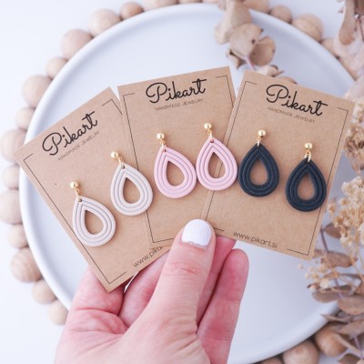 Viseči uhani kapljica - ročno izdelani unikatni uhani