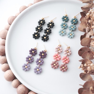 Viseči uhani rožice - ročno izdelani unikatni uhani