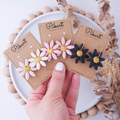 Viseči uhani marjetice