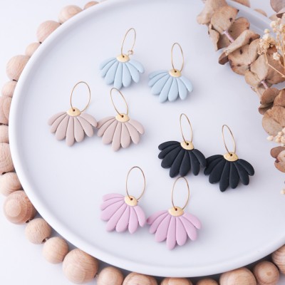 Viseči uhani marjetice - cvetlični zlati uhani