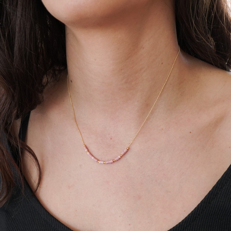 Darilo za babico - zlata verižica z napisom v Morsejevi abecedi