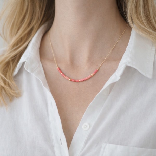 Darilo za babico - zlata verižica z napisom v Morsejevi abecedi