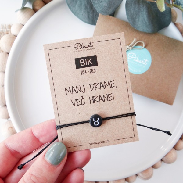 Zodiak zapestnica z astrološkim znakom BIK