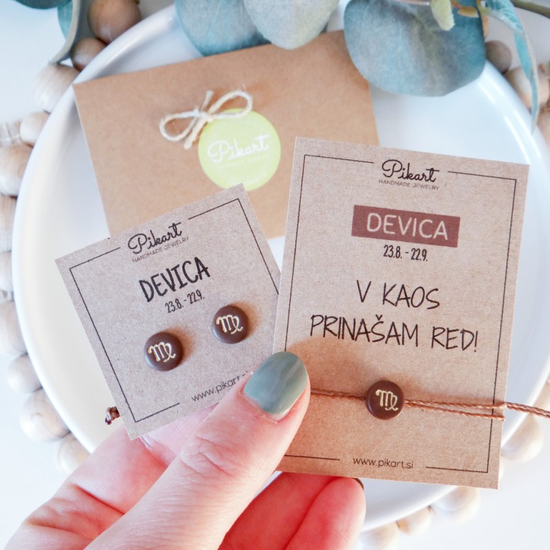 Zodiak zapestnica z astrološkim znakom DEVICA