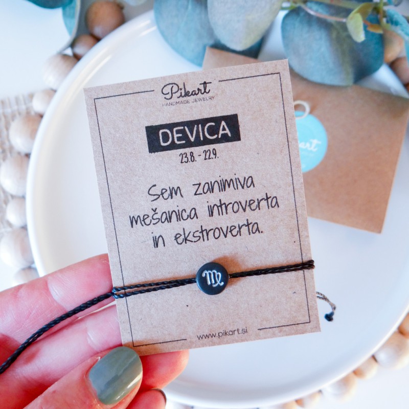 Zodiak zapestnica z astrološkim znakom DEVICA