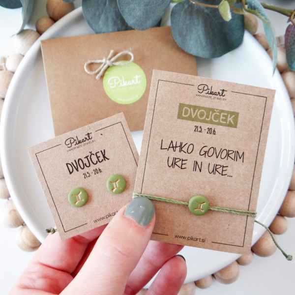 Zodiak zapestnica z astrološkim znakom DVOJČEK