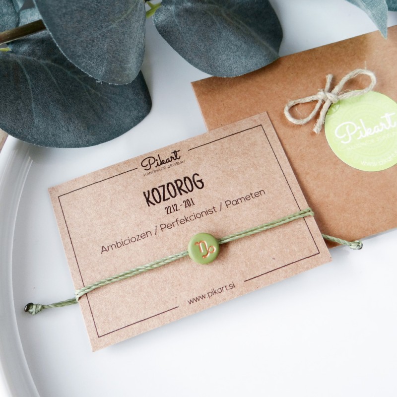 Zodiak zapestnica z astrološkim znakom KOZOROG