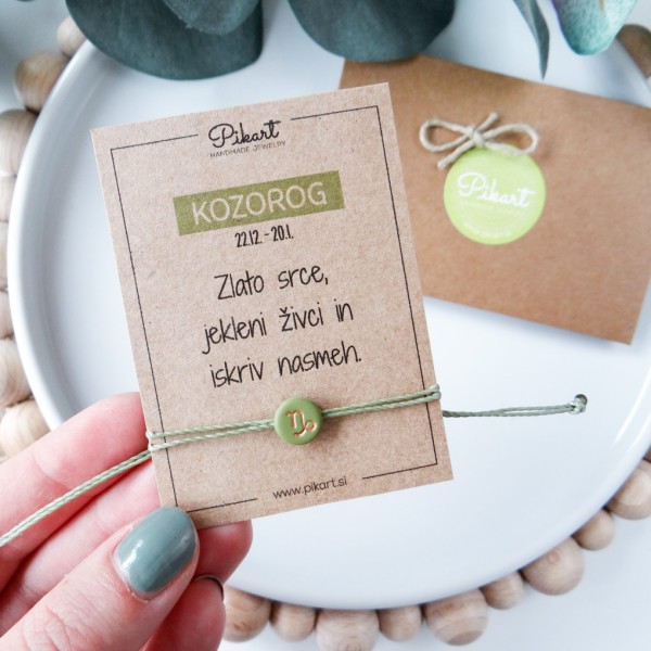 Zodiak zapestnica z astrološkim znakom KOZOROG