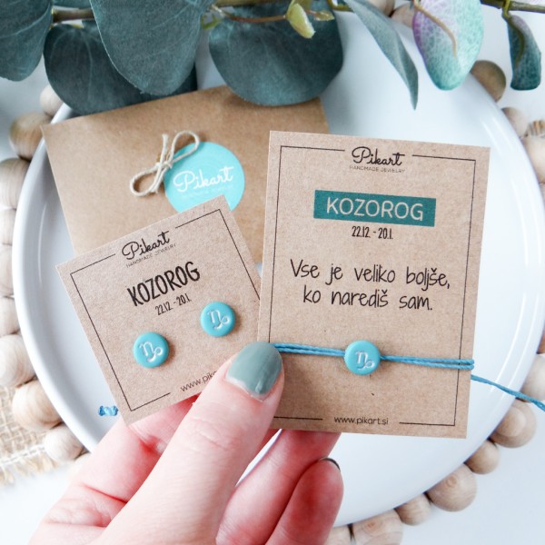 Zodiak zapestnica z astrološkim znakom KOZOROG