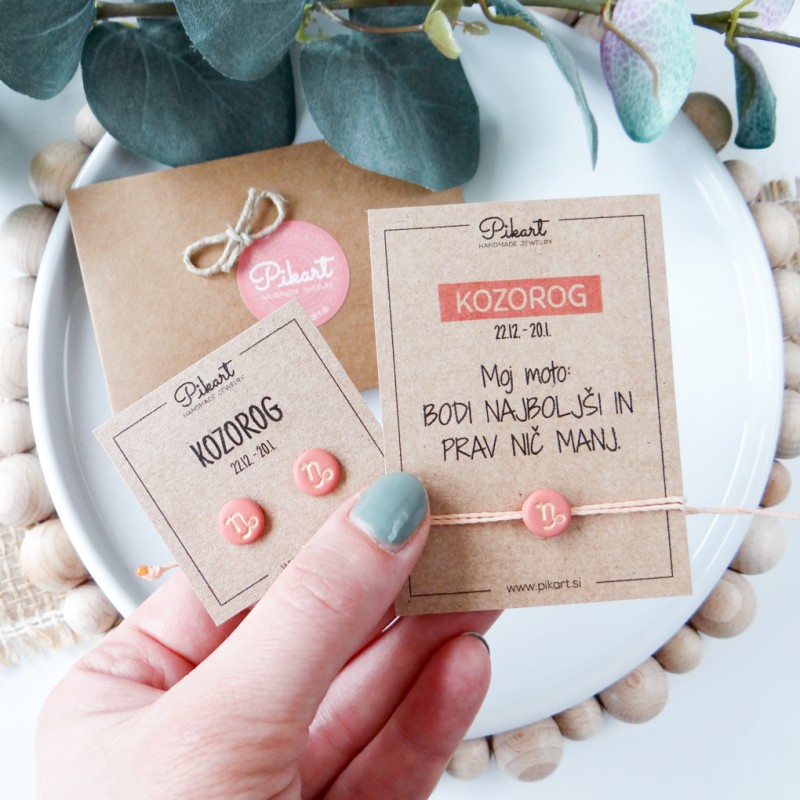 Zodiak zapestnica z astrološkim znakom KOZOROG