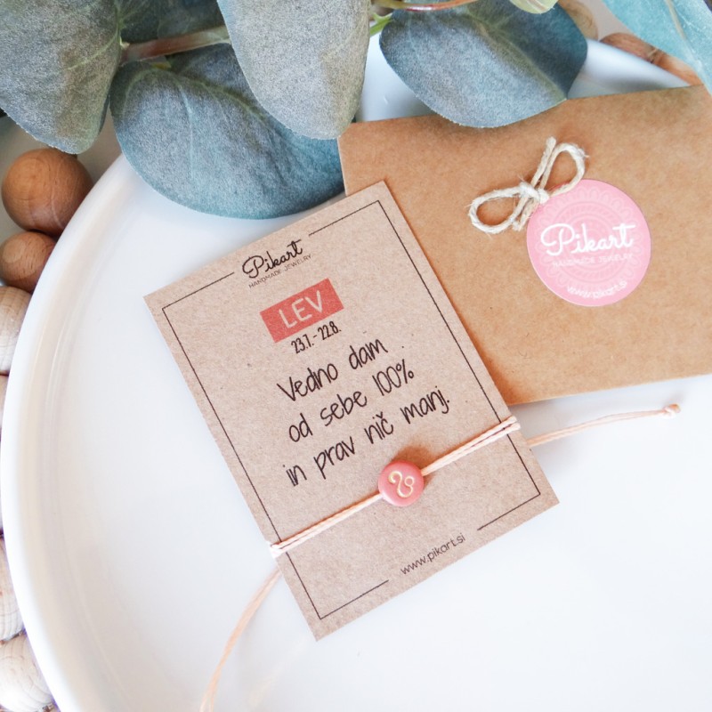 Zodiak zapestnica z astrološkim znakom LEV