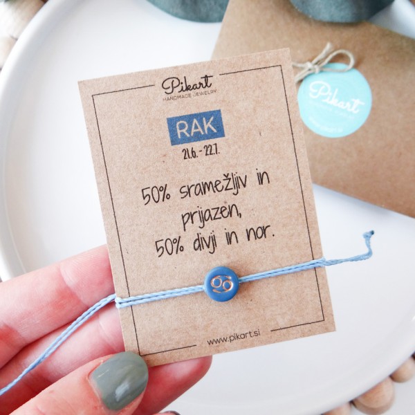 Zodiak zapestnica z astrološkim znakom RAK