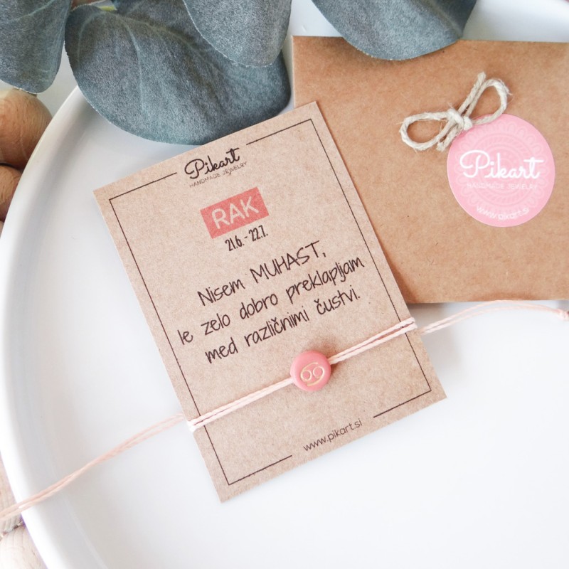 Zodiak zapestnica z astrološkim znakom RAK