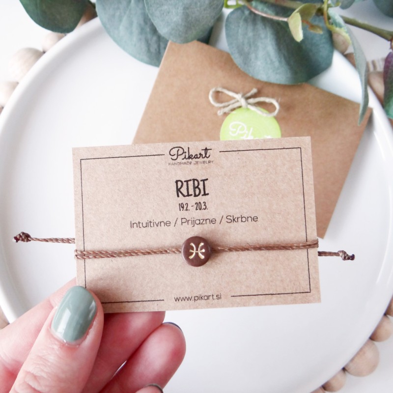 Zodiak zapestnica z astrološkim znakom RIBI