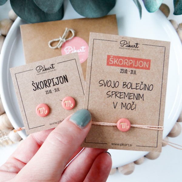 Zodiak zapestnica z astrološkim znakom ŠKORPIJON