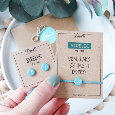 Zodiak zapestnica z astrološkim znakom STRELEC