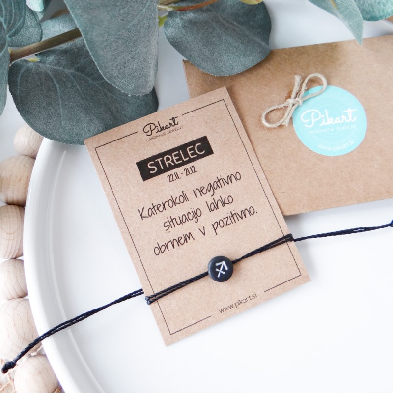 Zodiak zapestnica z astrološkim znakom STRELEC