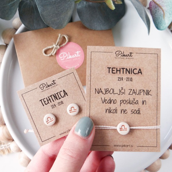 Zodiak zapestnica z astrološkim znakom TEHTNICA