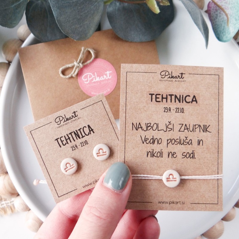 Zodiak zapestnica z astrološkim znakom TEHTNICA