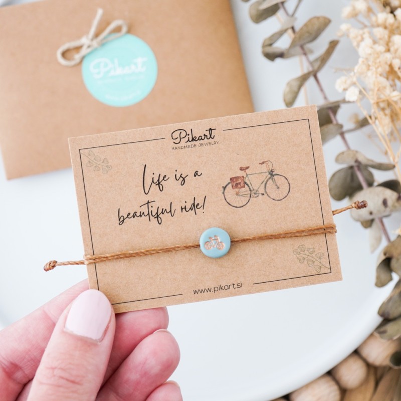 Moška zapestnica kolo - Darilo za ljubitelje kolesarstva