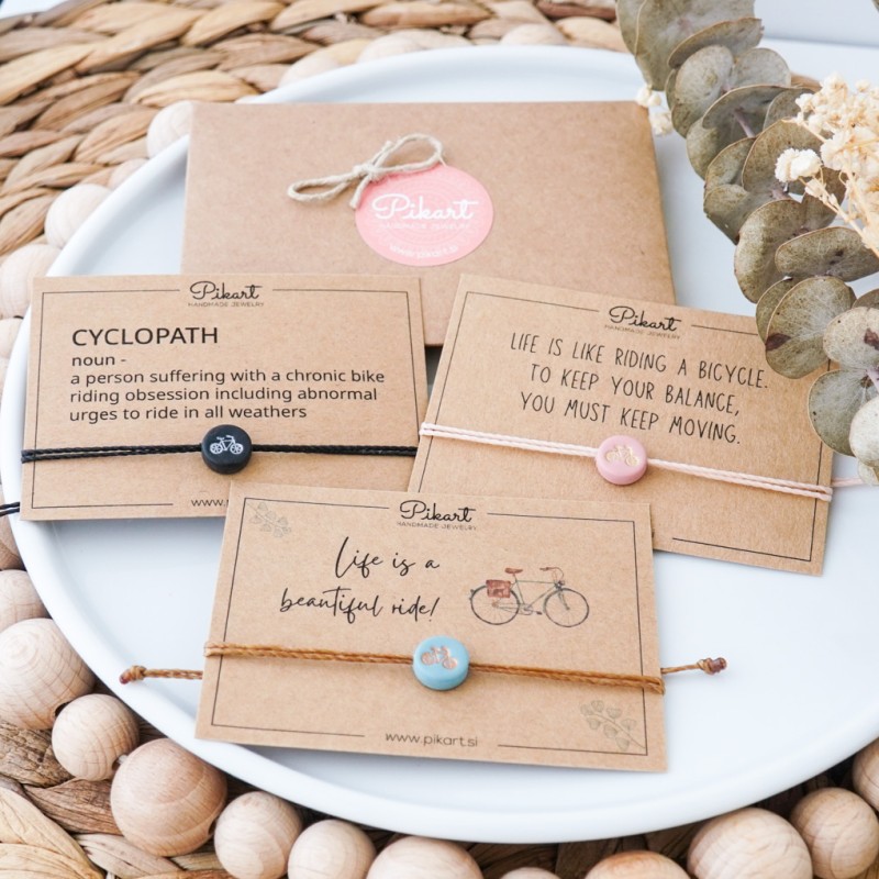 Moška zapestnica kolo - Darilo za ljubitelje kolesarstva