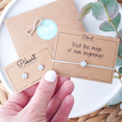 Novoletno darilo - snežinka zapestnica