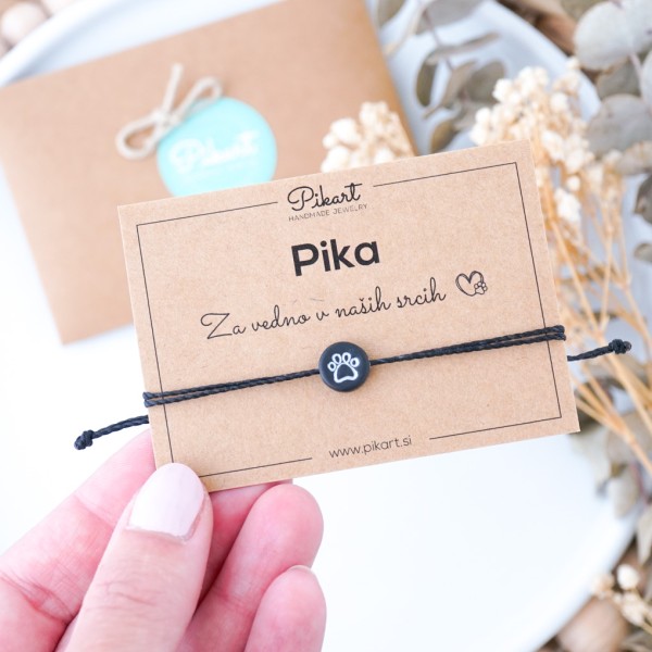 Personalizirana zapestnica tačke z napisom »Za vedno v naših srcih«