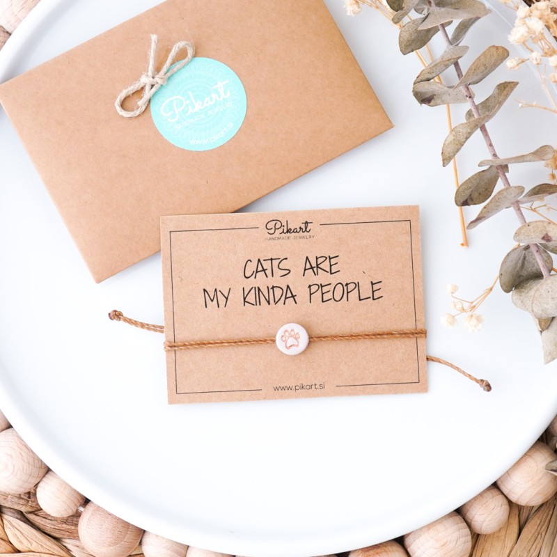 Zapestnica tačke »Cats are my kind of people«