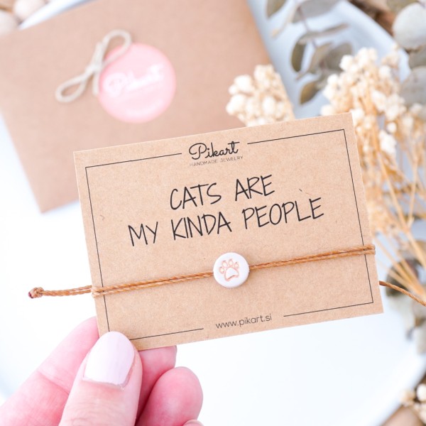 Zapestnica tačke »Cats are my kind of people«